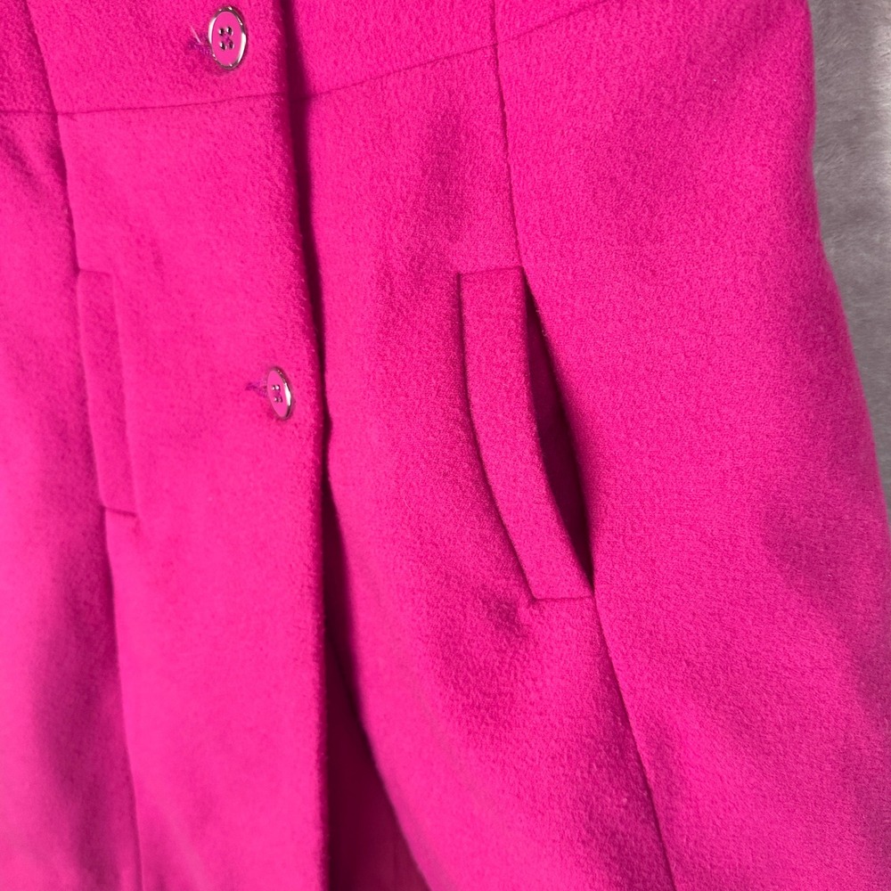 Janie and Jack Girls Hot Pink Bell Sleeve Bow Back Dress Coat Size 5-6 Fuchsia - Picture 5 of 10